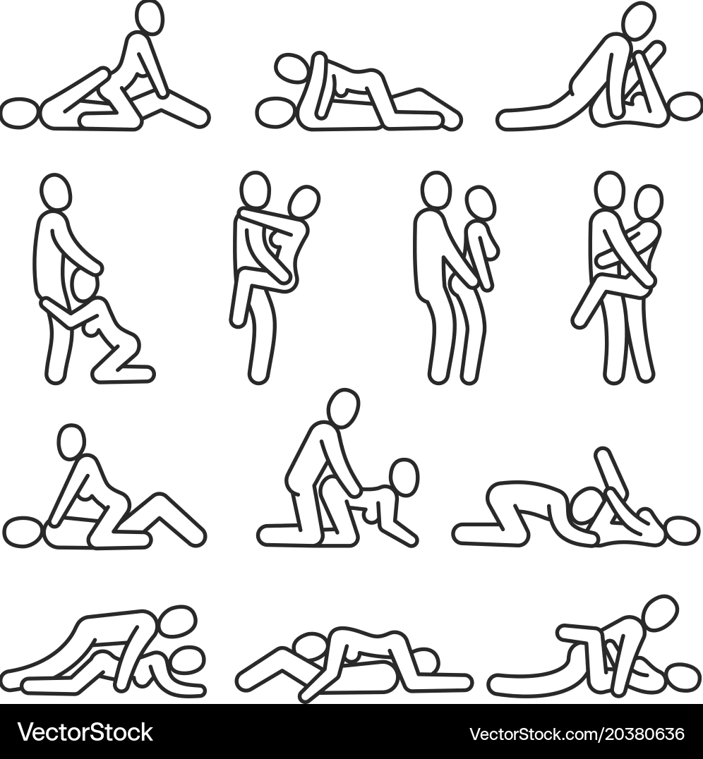 Romantic sex position icons