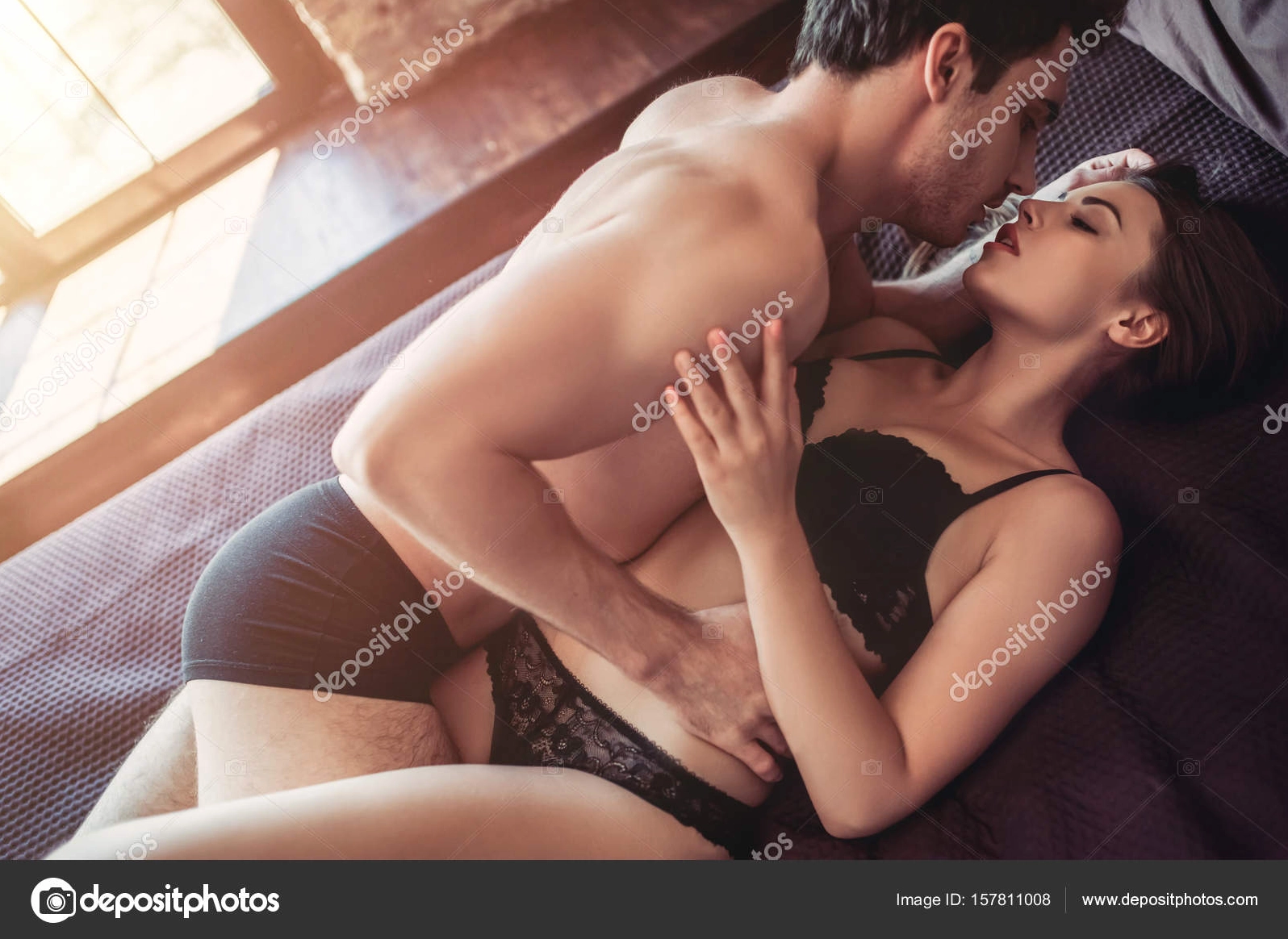 Couple on bed