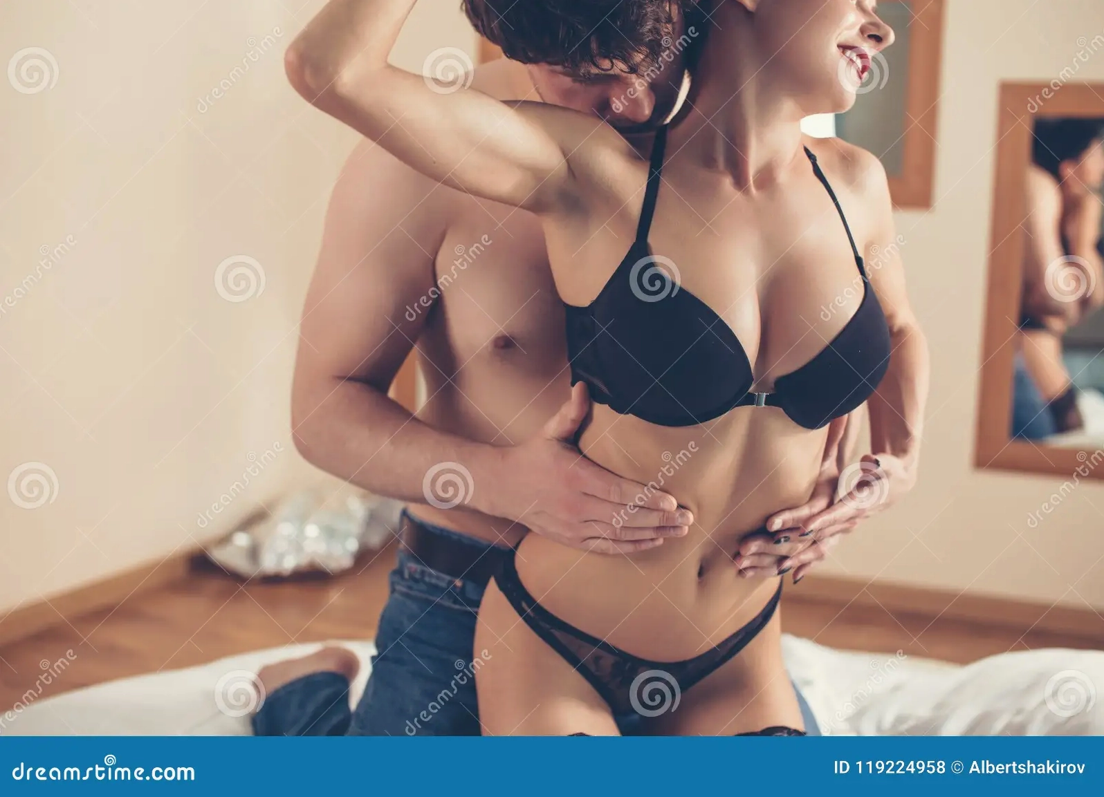 Passionate bedroom scene